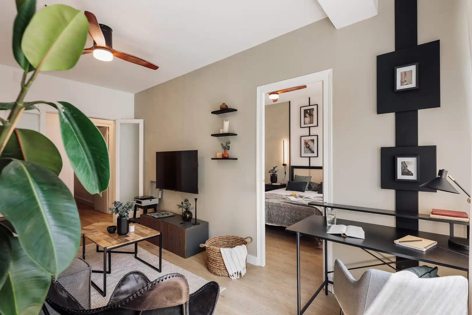 Sala de estar de Apartamento de alquiler en Barcelona con Amueblado, Horno y Lavadora