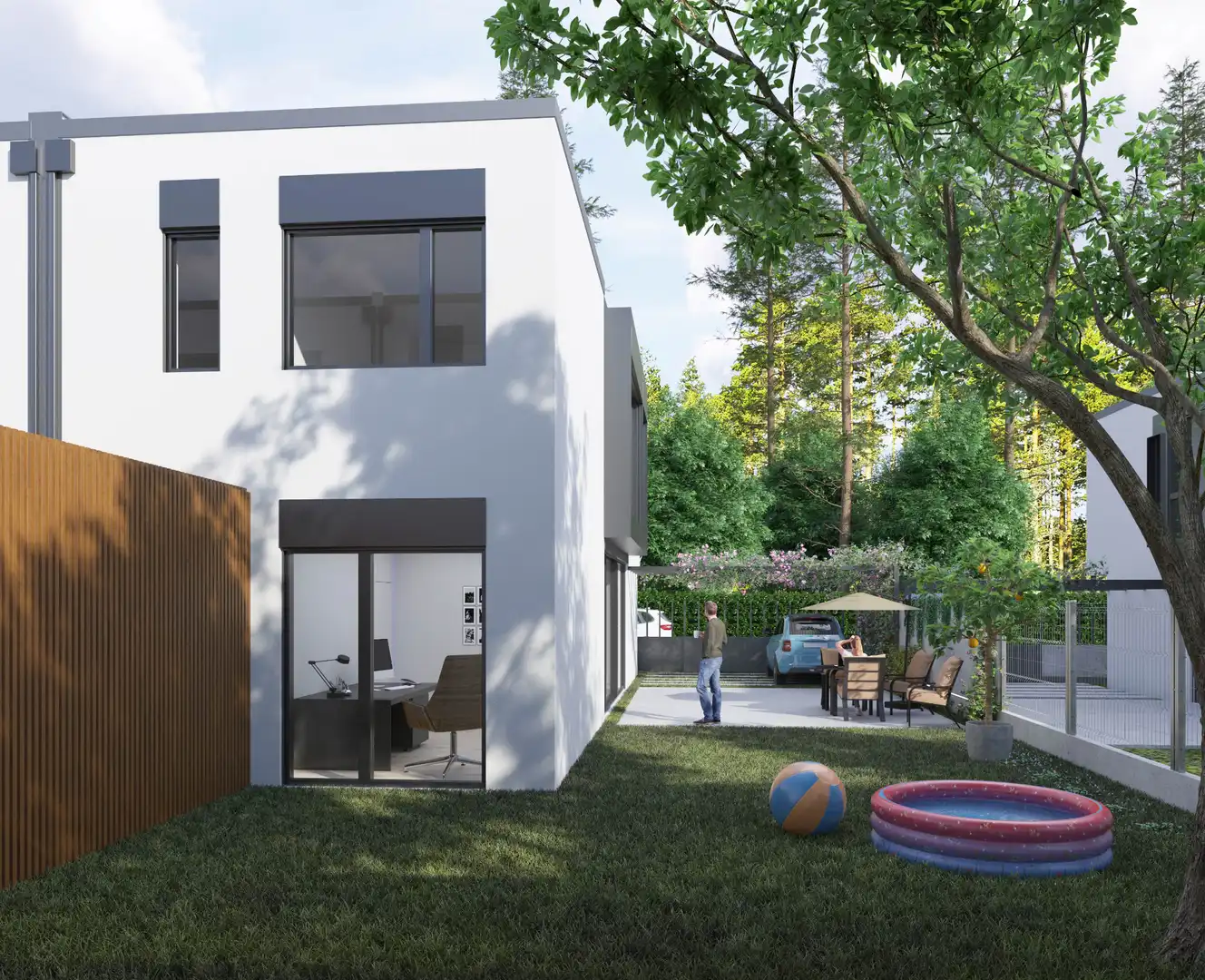 Jardín de Casa adosada en venta en Santiago de Compostela  con Calefacción, Jardín privado y Terraza