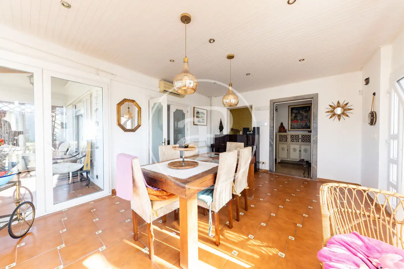 Dining room of Detached homes for sale in Llucmajor  with Air Conditioner, Private garden and Terrace