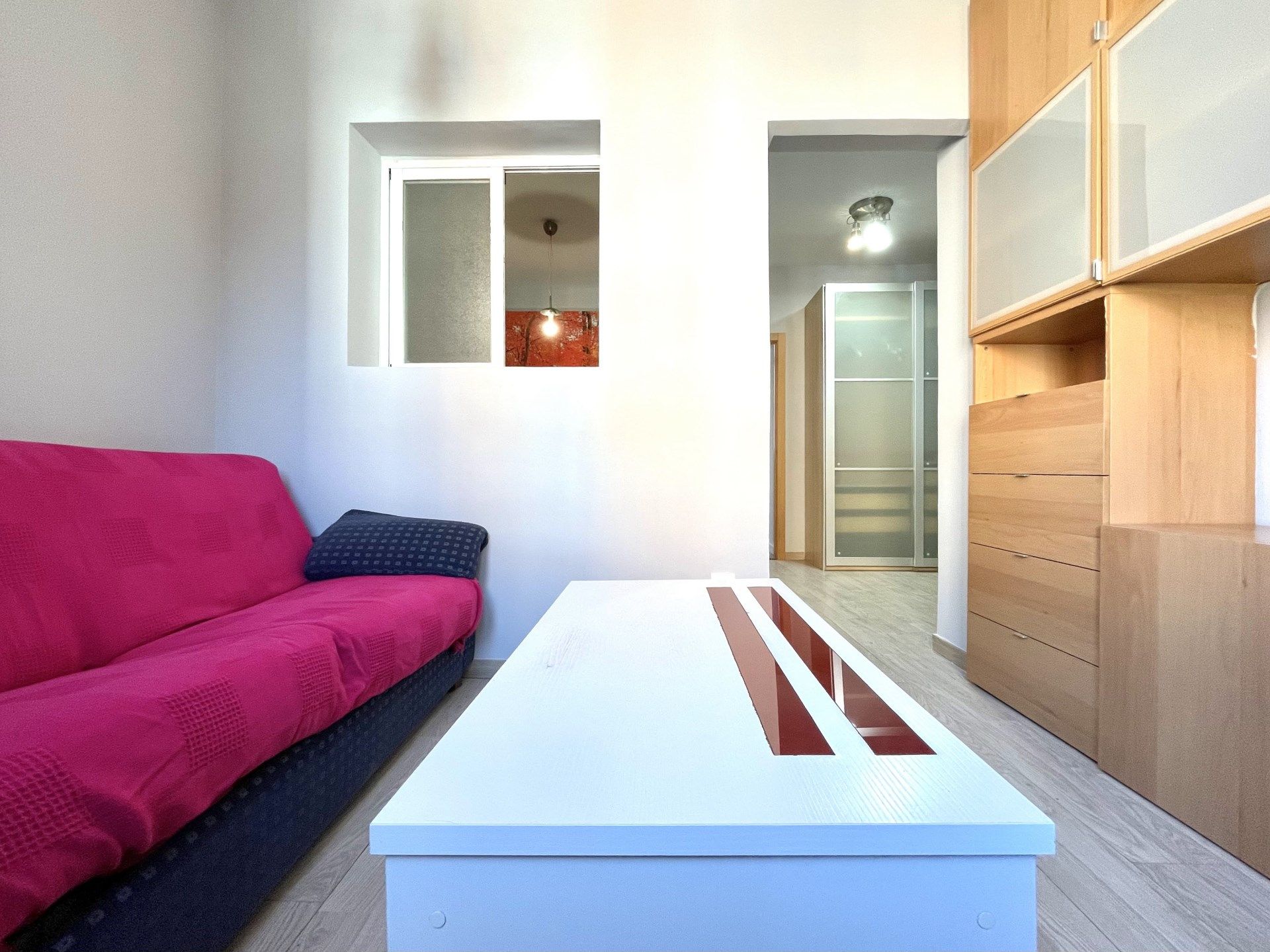 Living room of Flat for sale in  Madrid Capital  with Air Conditioner, Furnished and Washing machine