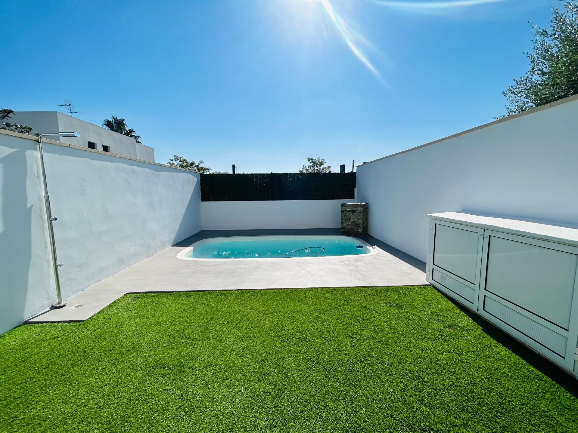 Piscina de Casa adosada de lloguer en Bétera amb Calefacció, Jardí privat i Terrassa