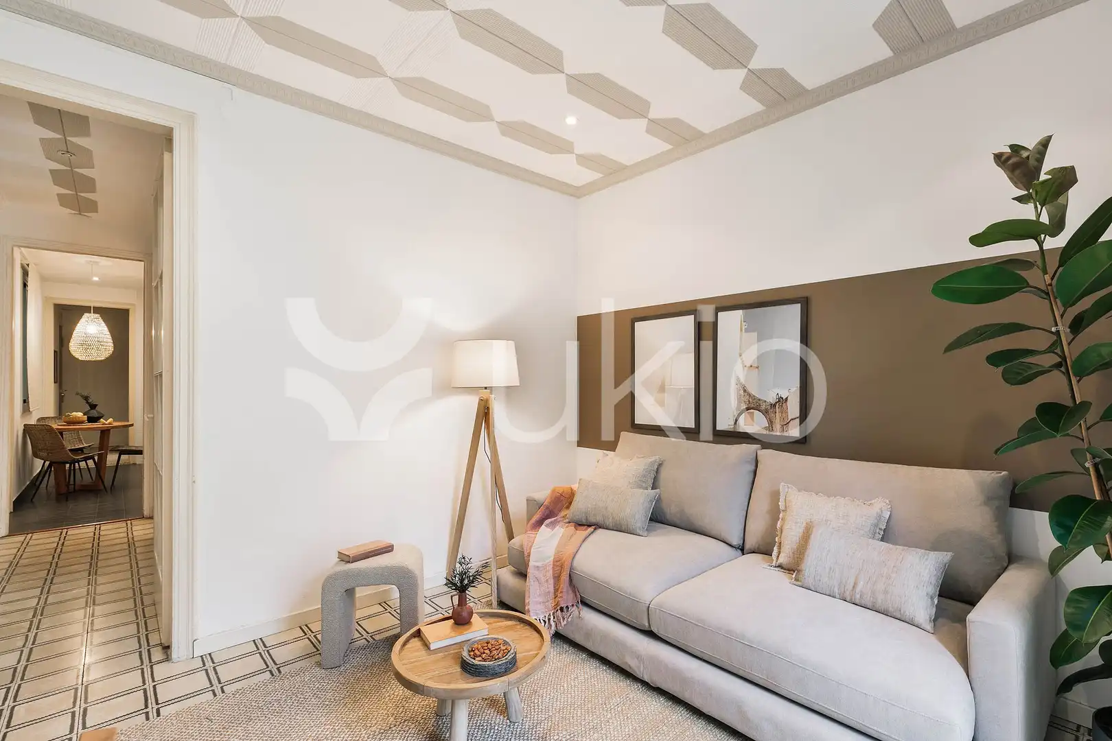 Wohnzimmer von Wohnungen zur Miete in Barcelona mit Klimaanlage, Möbliert und Ofen