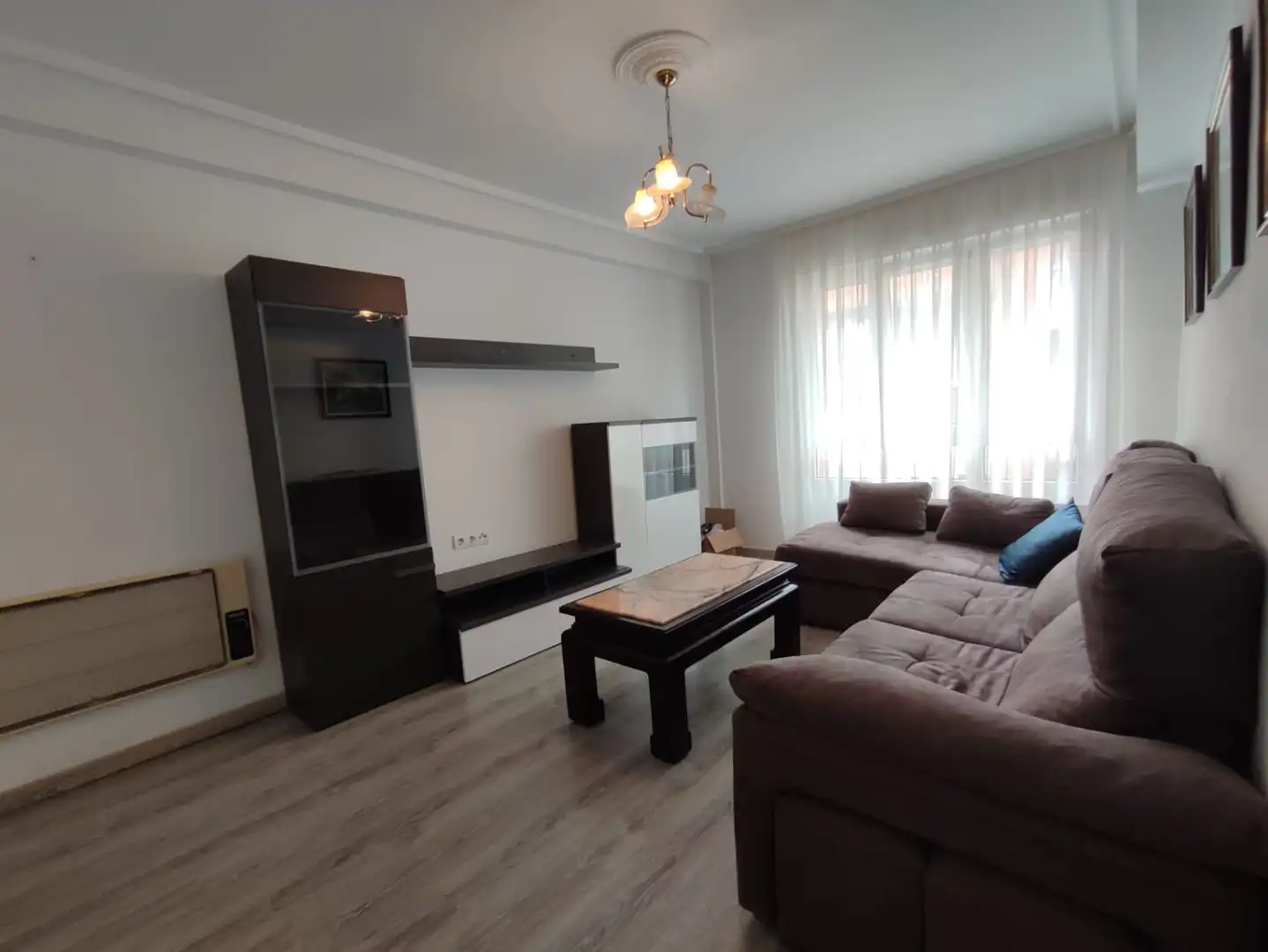Living room of Flat for rent in Gijón   with Heating and Parquet flooring