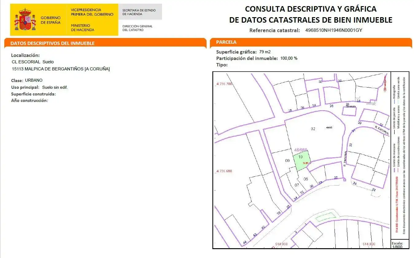 Residencial en venta en Malpica de Bergantiños