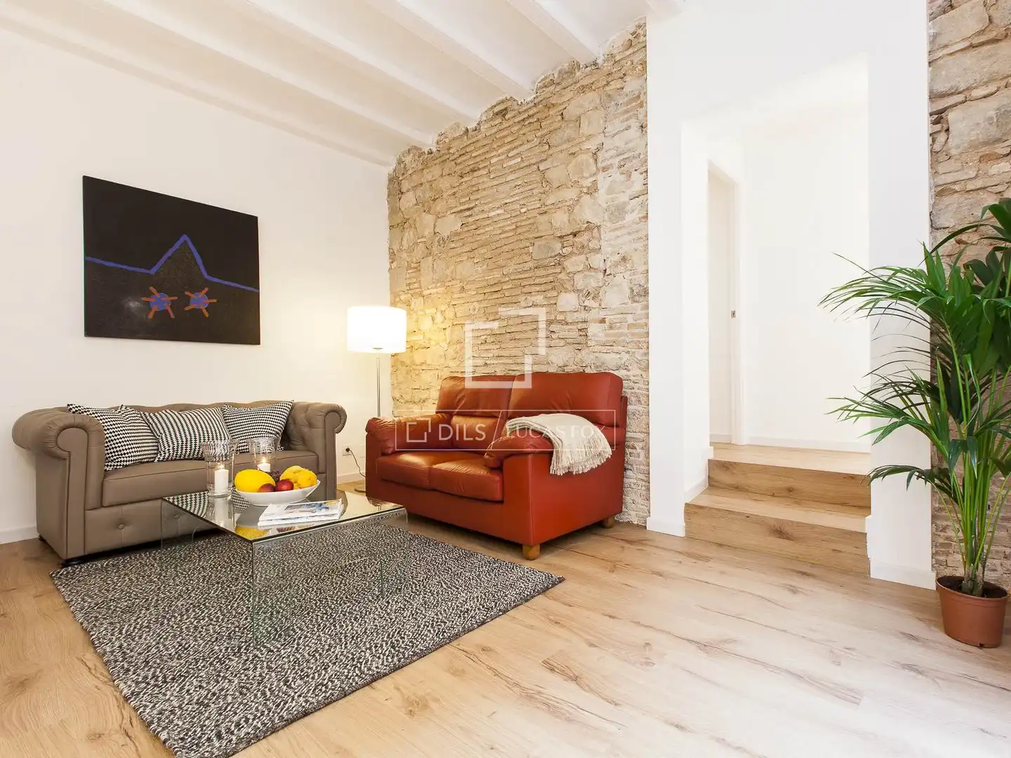 Sala de estar de Piso en venta en Barcelona con Aire acondicionado, Amueblado y Balcón