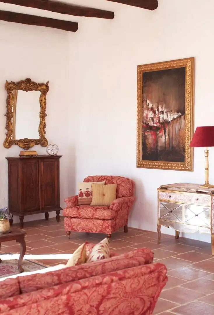 Sala d'estar de Finca rústica en venda en Montellano amb Jardí privat, Parquet i Terrassa