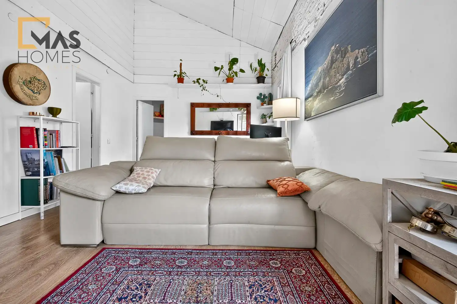 Living room of Attic for sale in Barcelona  with Furnished and Balcony