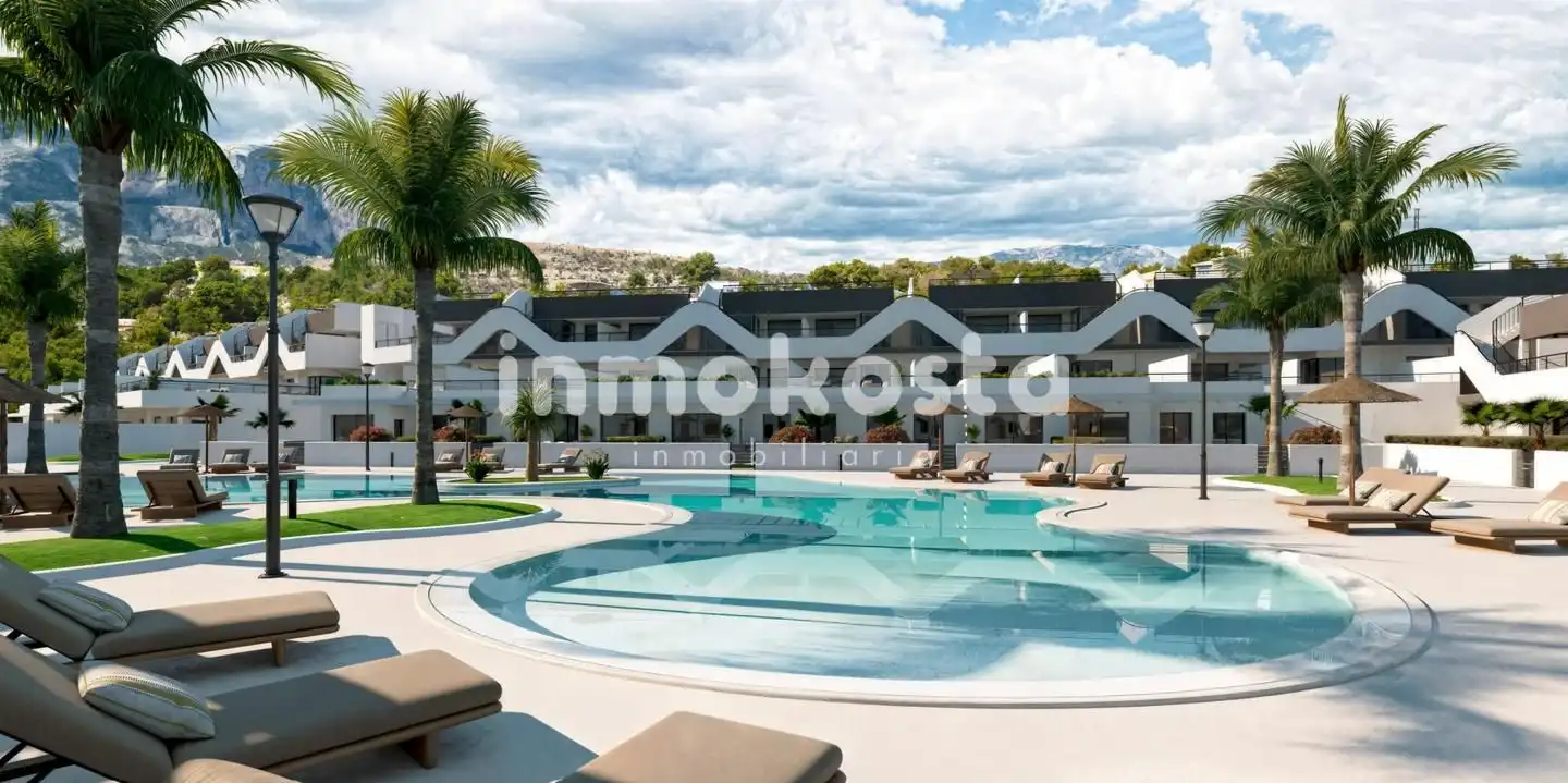 Piscina de Planta baja en venta en L'Alfàs del Pi con Aire acondicionado, Terraza y Piscina comunitaria