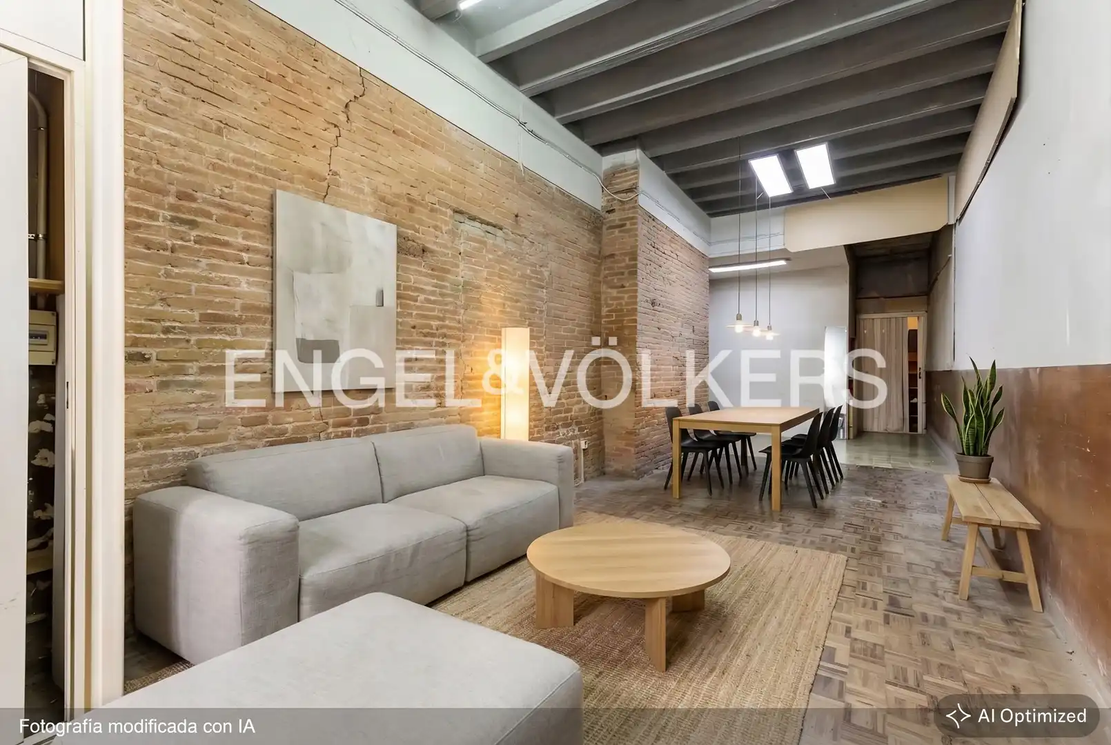 Wohnzimmer von Wohnung zum Verkauf in Barcelona mit Heizung und Privatgarten
