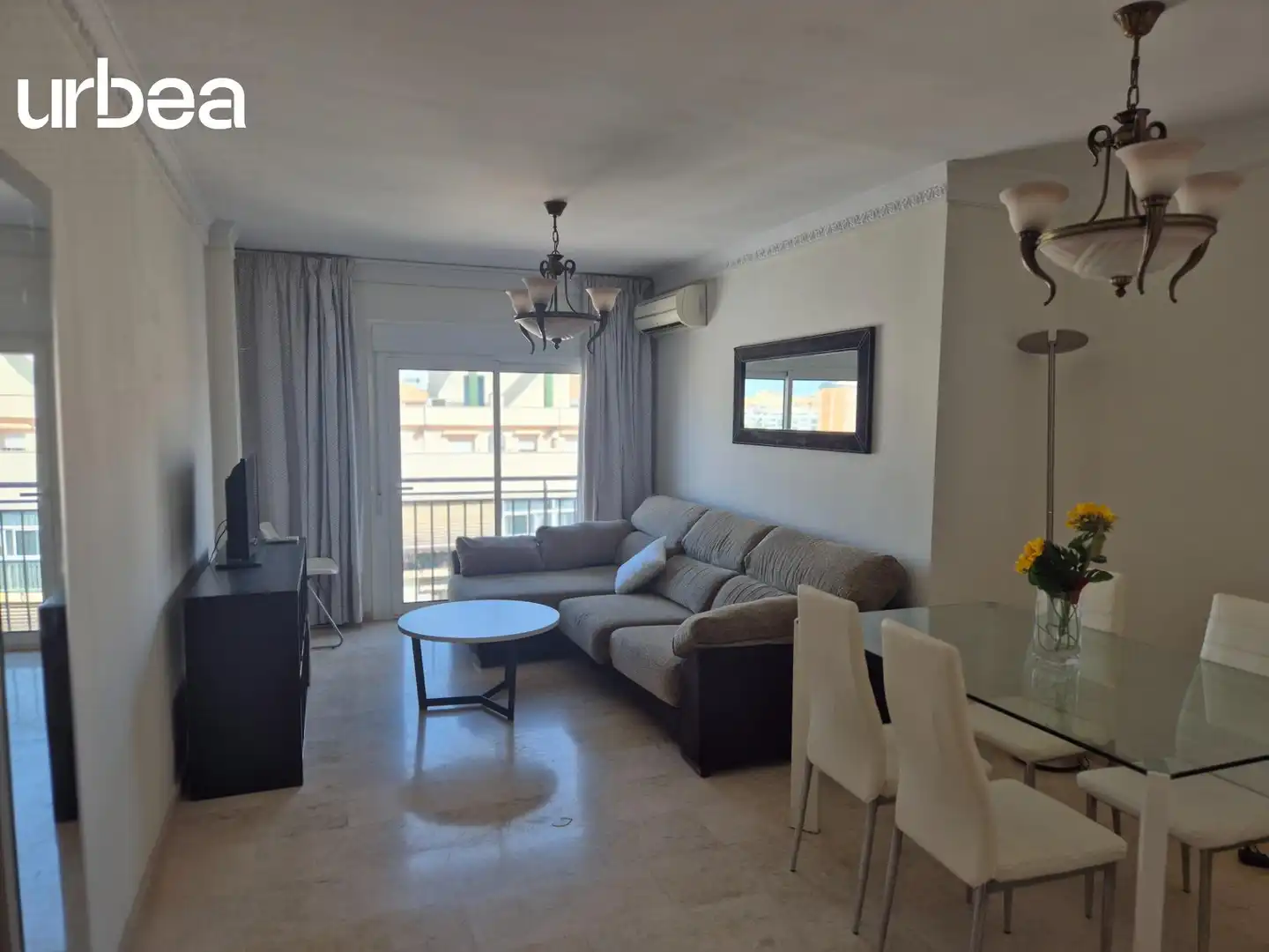 Sala de estar de Piso de alquiler en Málaga con Calefacción, Amueblado y Balcón