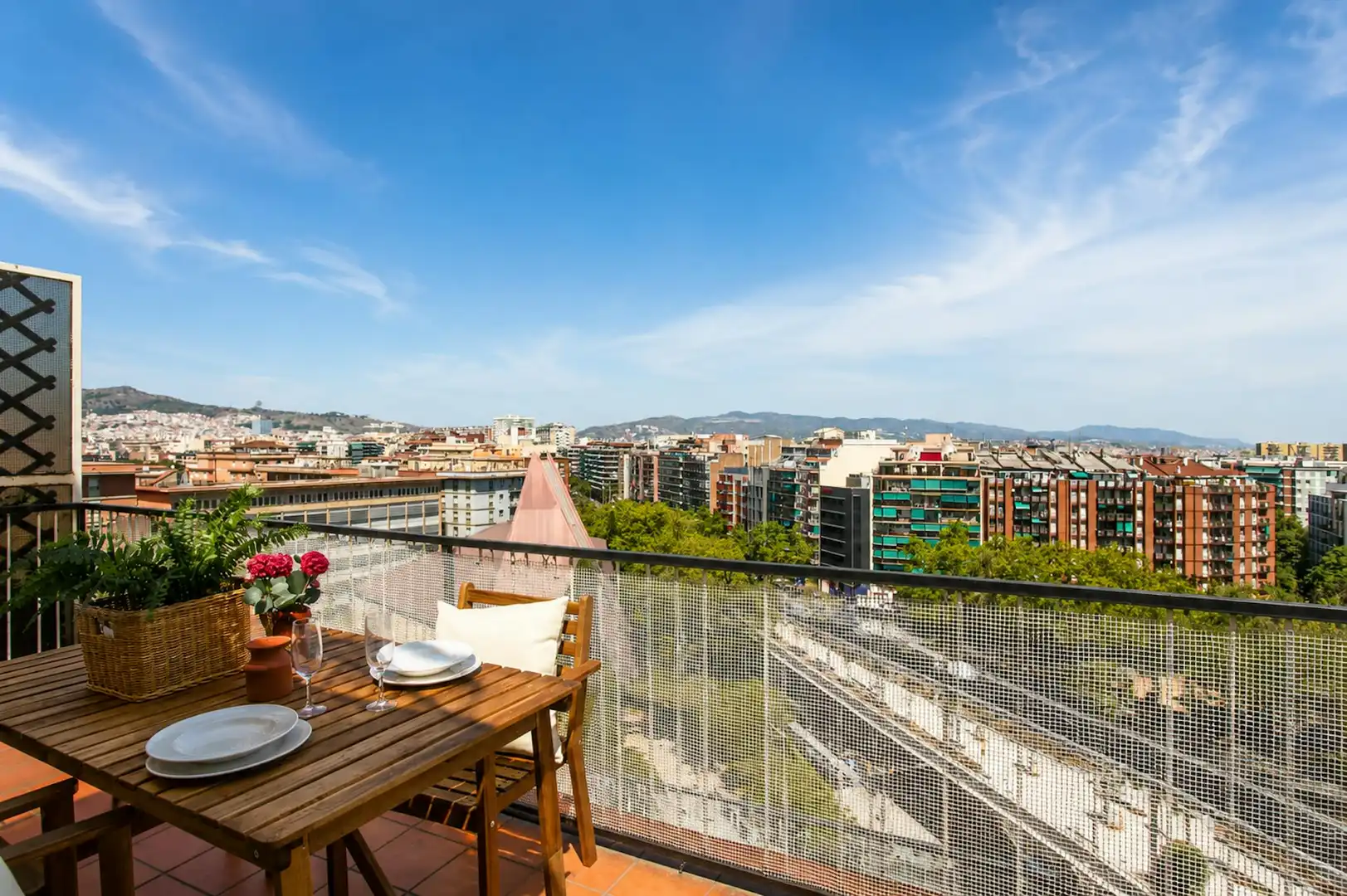 Terrace of Flat for rent in Barcelona  with Air Conditioner, Heating and Furnished