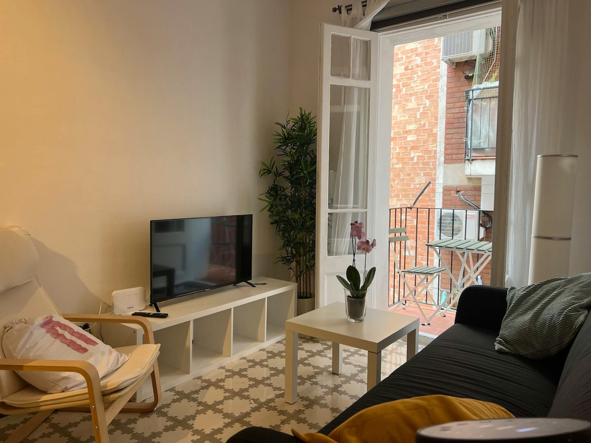Living room of Flat to rent in  Barcelona Capital  with Furnished, Washing machine and TV