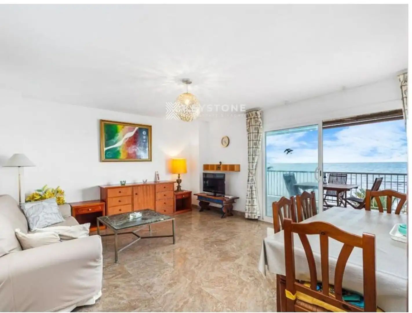 Living room of Flat for rent in Llucmajor  with Air Conditioner, Terrace and Furnished