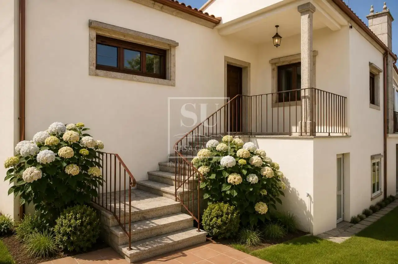 Jardí de Casa o xalet en venda en Nigrán amb Calefacció, Jardí privat i Terrassa