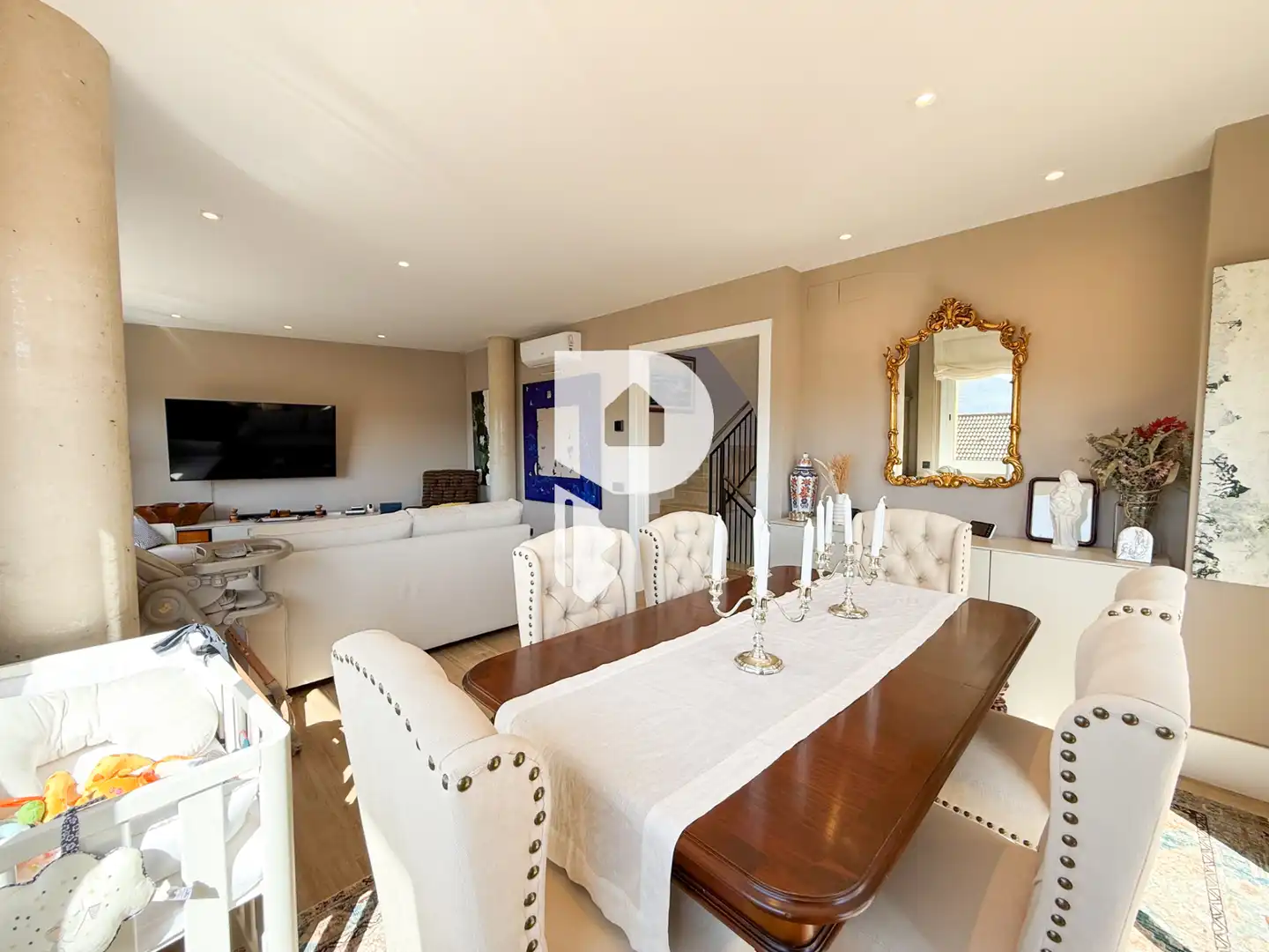 Comedor de Casa o chalet de alquiler en Vallirana con Aire acondicionado, Calefacción y Jardín privado