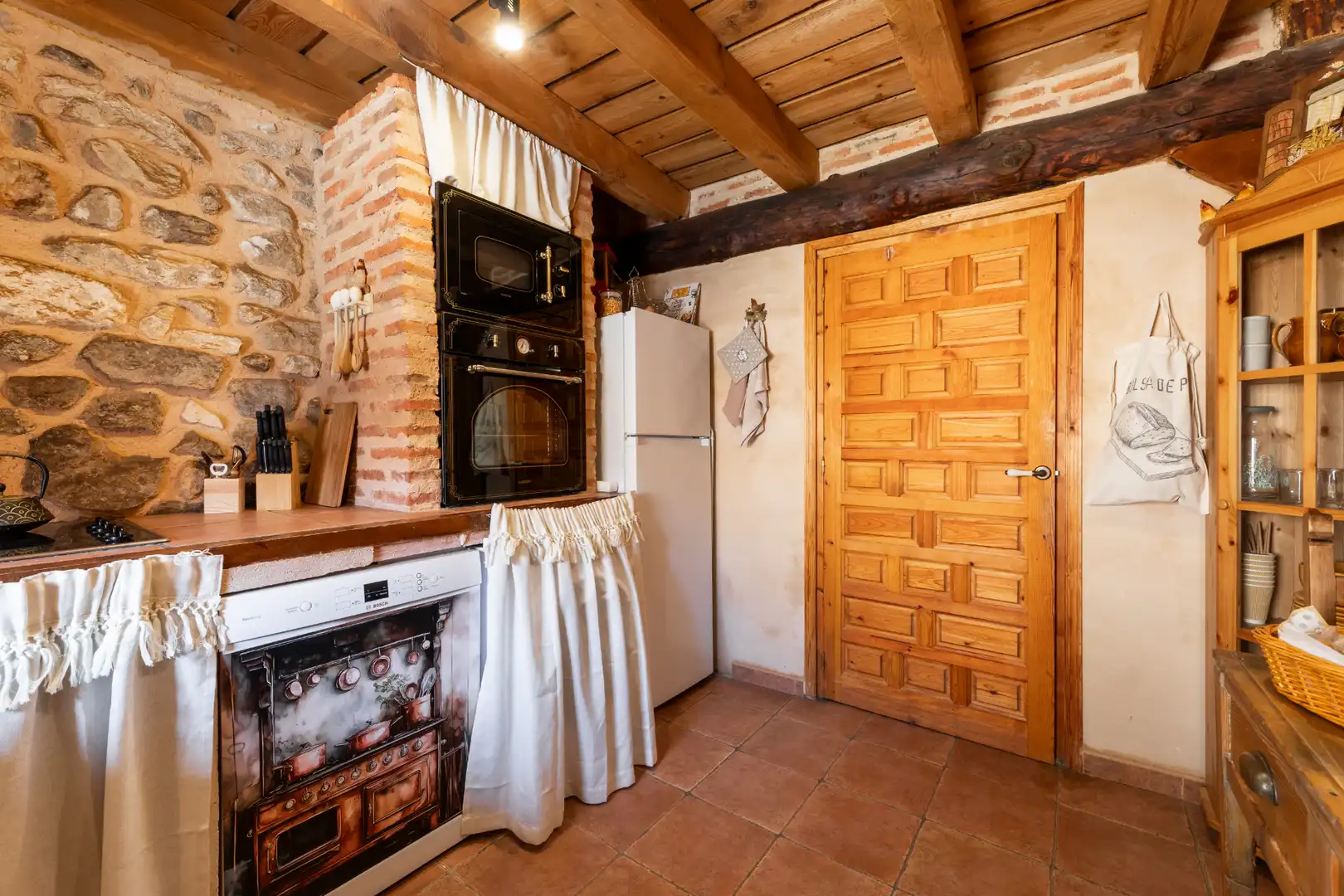Cuina de Finca rústica de lloguer en Torreiglesias amb Calefacció, Jardí privat i Parquet