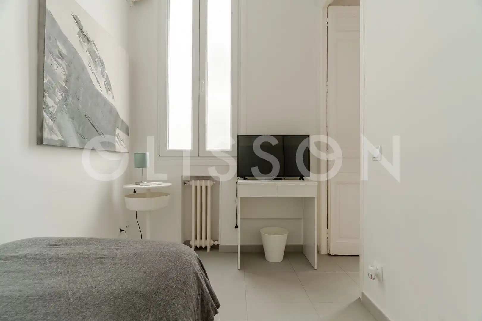 Schlafzimmer von Wohnung zur Miete in Madrid mit Klimaanlage, Heizung und Möbliert