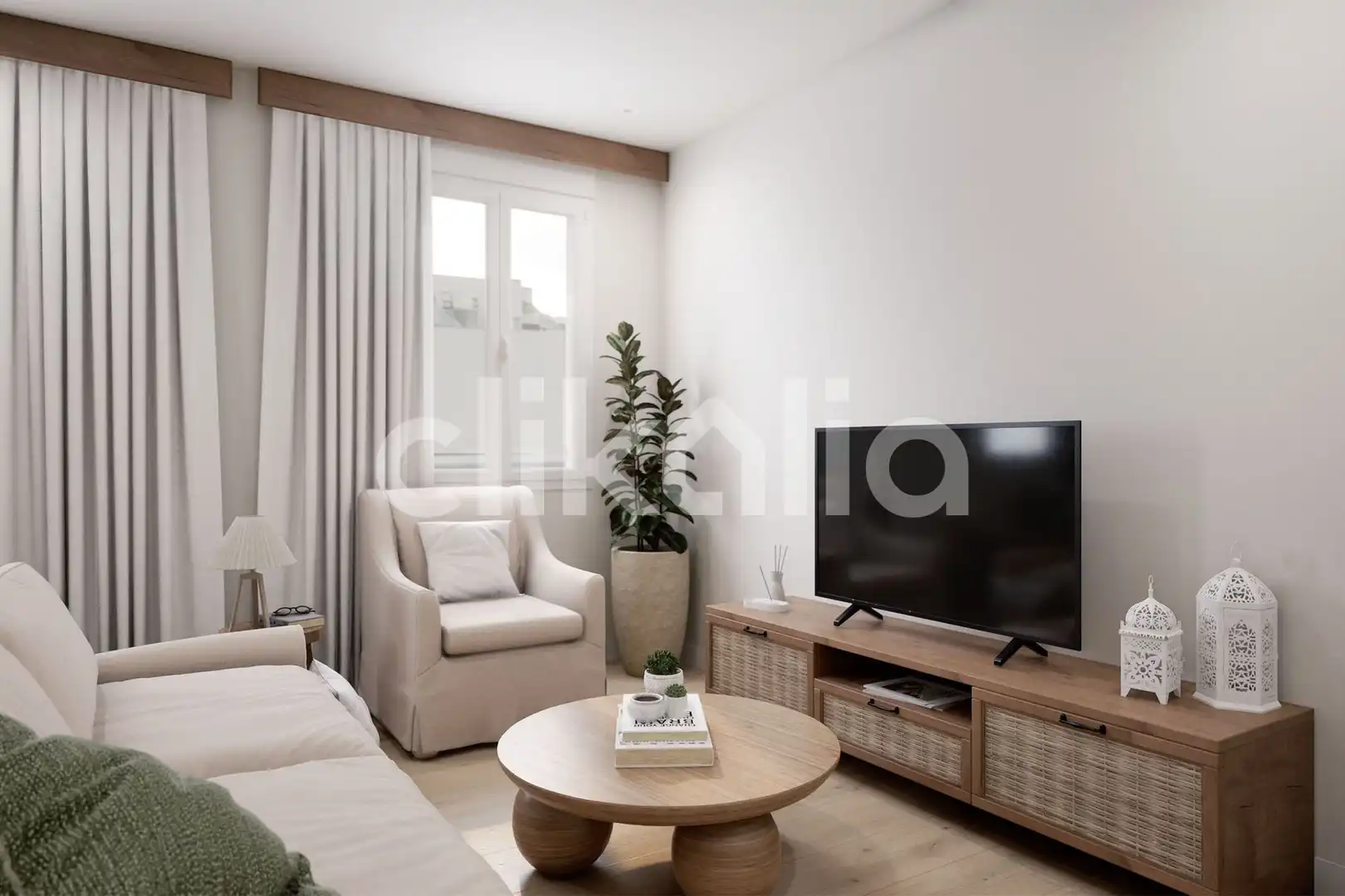 Living room of Flat for sale in Sevilla  with Air Conditioner and Private garden