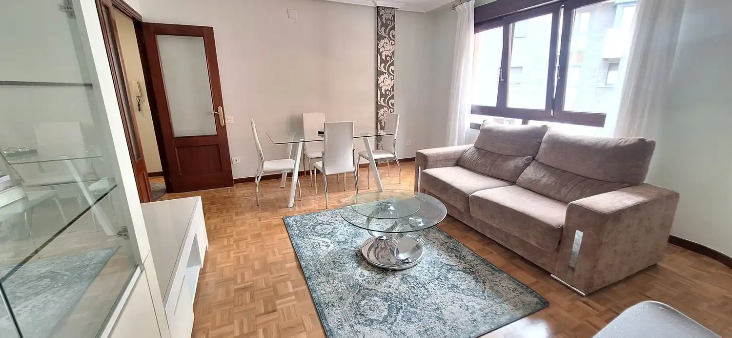 Living room of Flat for rent in Gijón   with Heating, Terrace and Swimming Pool