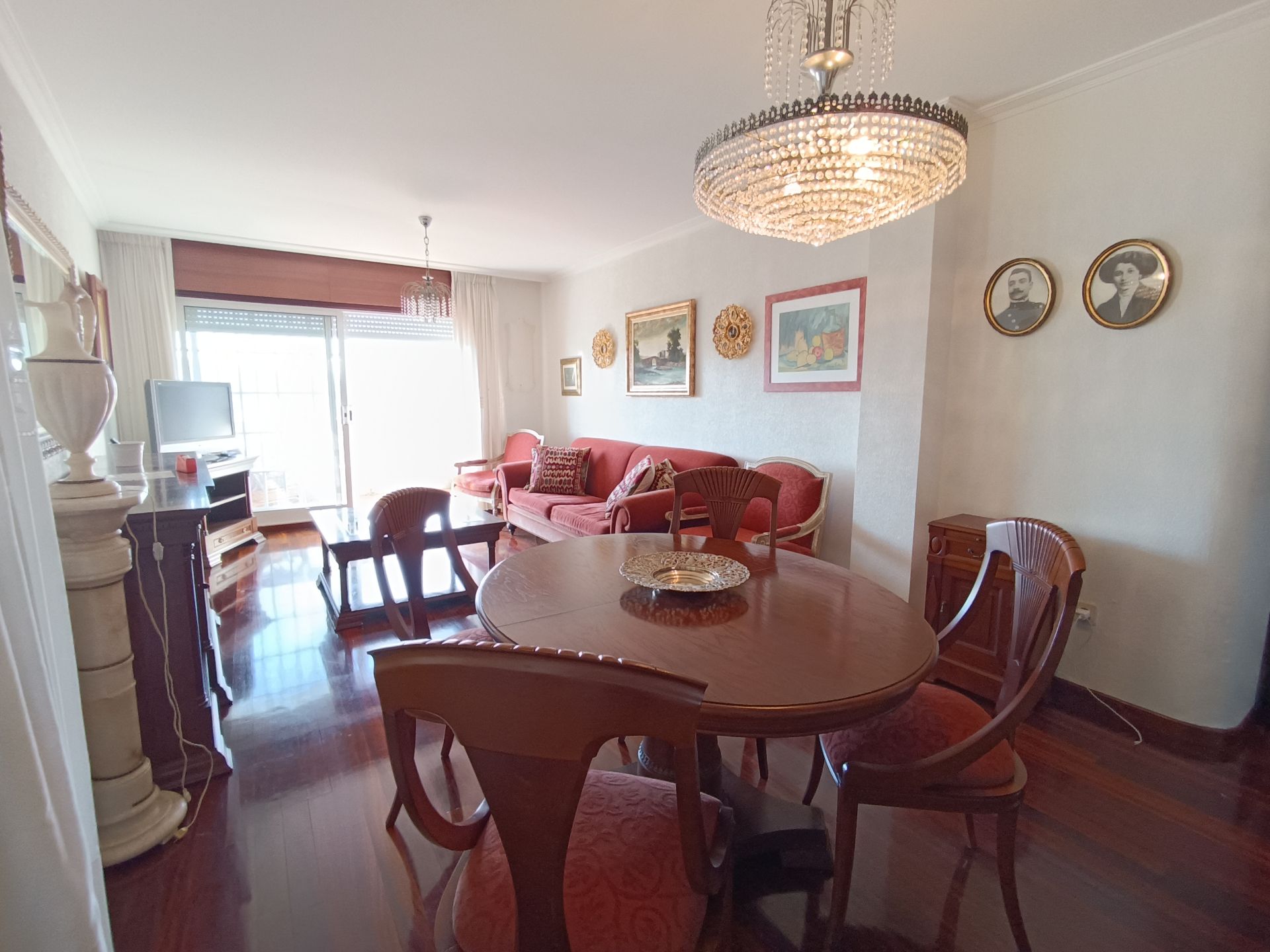 Dining room of Flat for sale in Pontevedra Capital   with Heating, Parquet flooring and Terrace