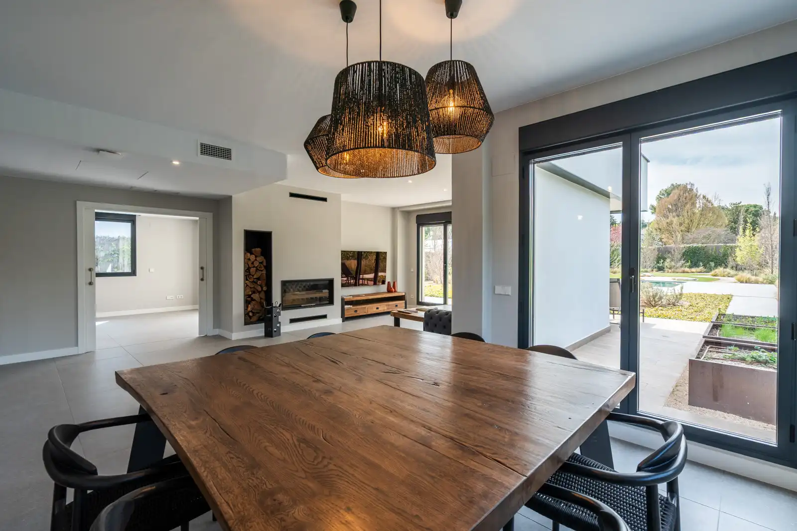 Dining room of Houses for sale in Villanueva de la Cañada  with Air Conditioner, Heating and Private garden