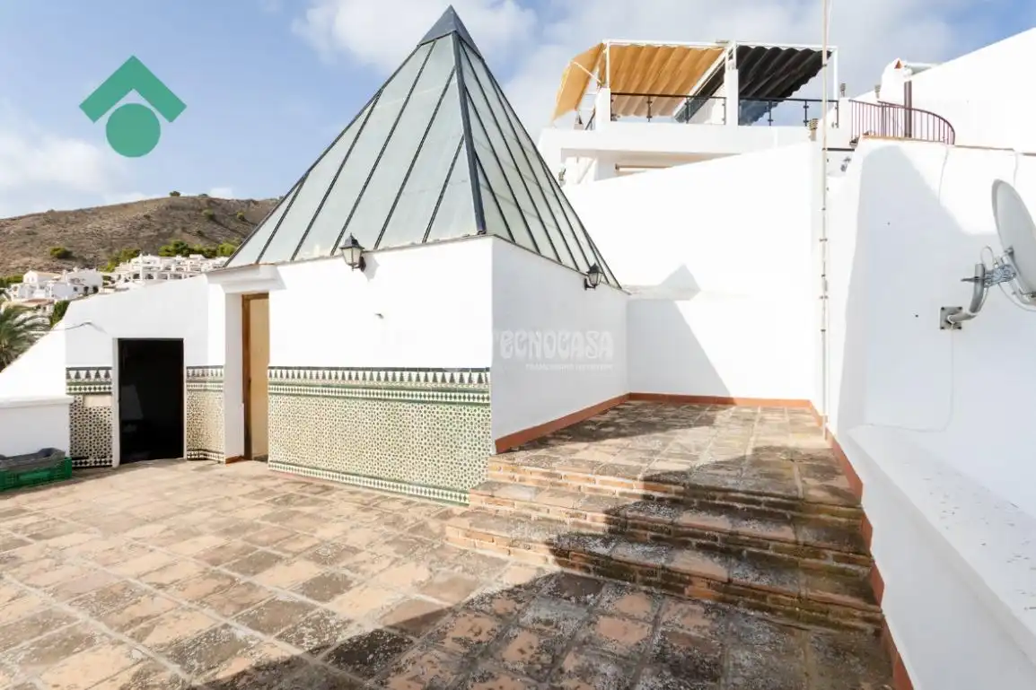 Terraza de Casa adosada en venta en Nerja con Jardín privado