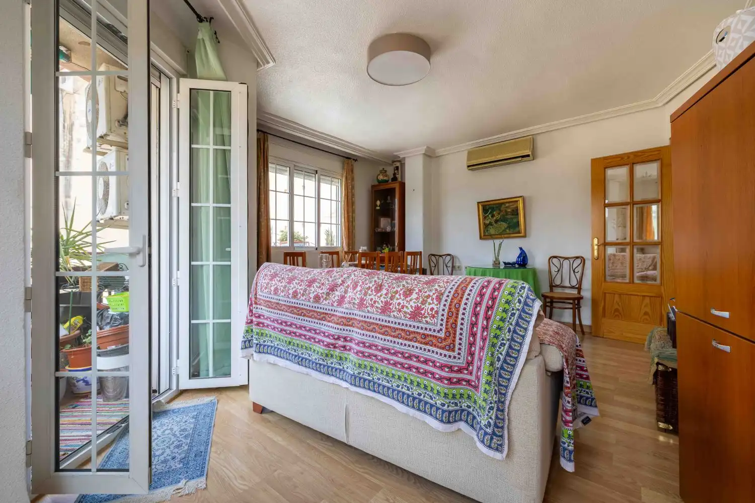 Living room of Flat for sale in Murcia  with Air Conditioner, Parquet flooring and Storage room