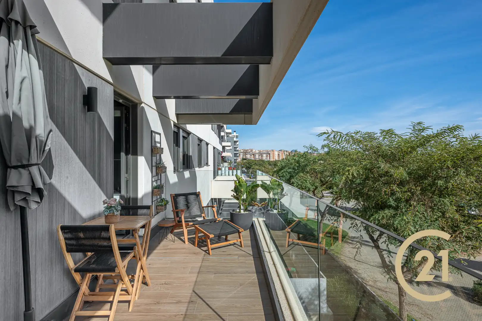 Terrasse von Wohnung zum Verkauf in Málaga mit Klimaanlage, Terrasse und Abstellraum