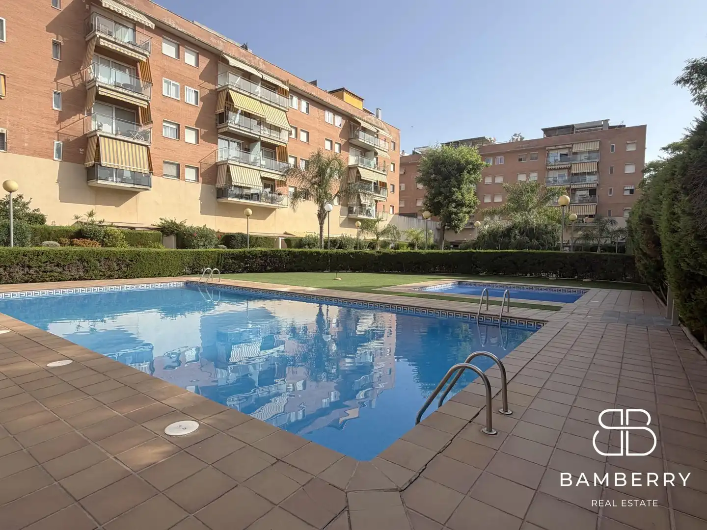 Swimming pool of Flat for sale in Castelldefels  with Parquet flooring and Community pool