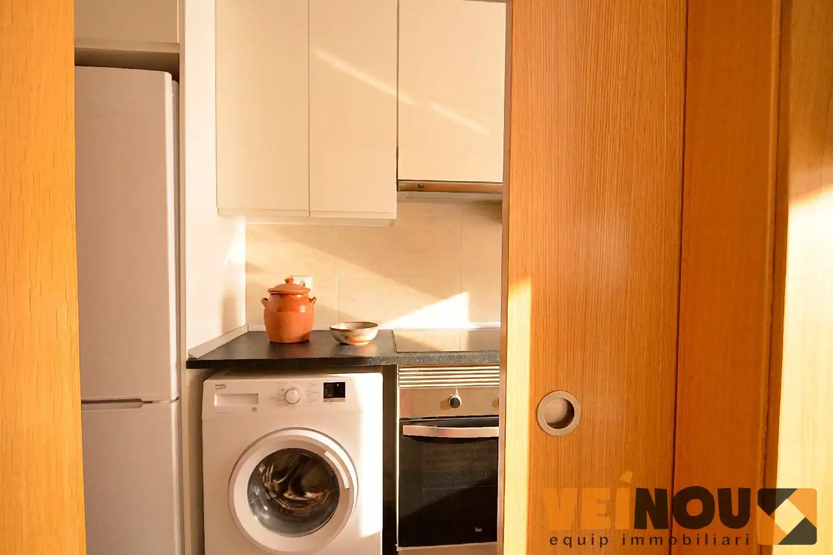 Kitchen of Flat for sale in Badalona  with Air Conditioner, Heating and Terrace