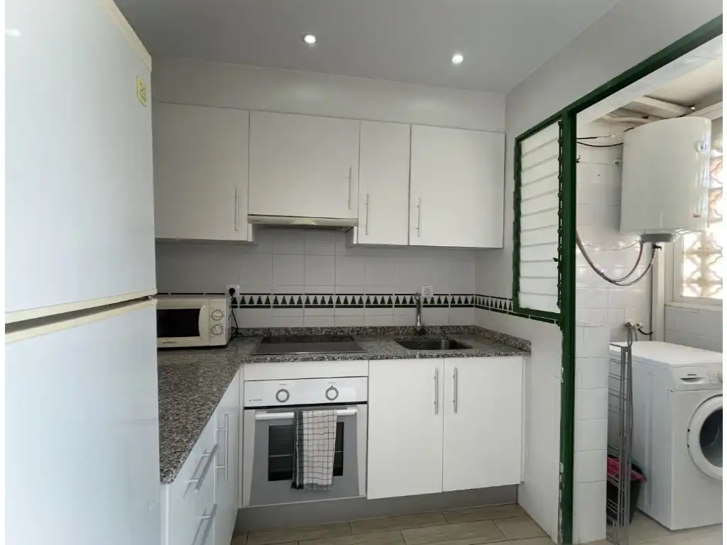 Cuina de Apartament en venda en Vera amb Jardí privat, Terrassa i Moblat
