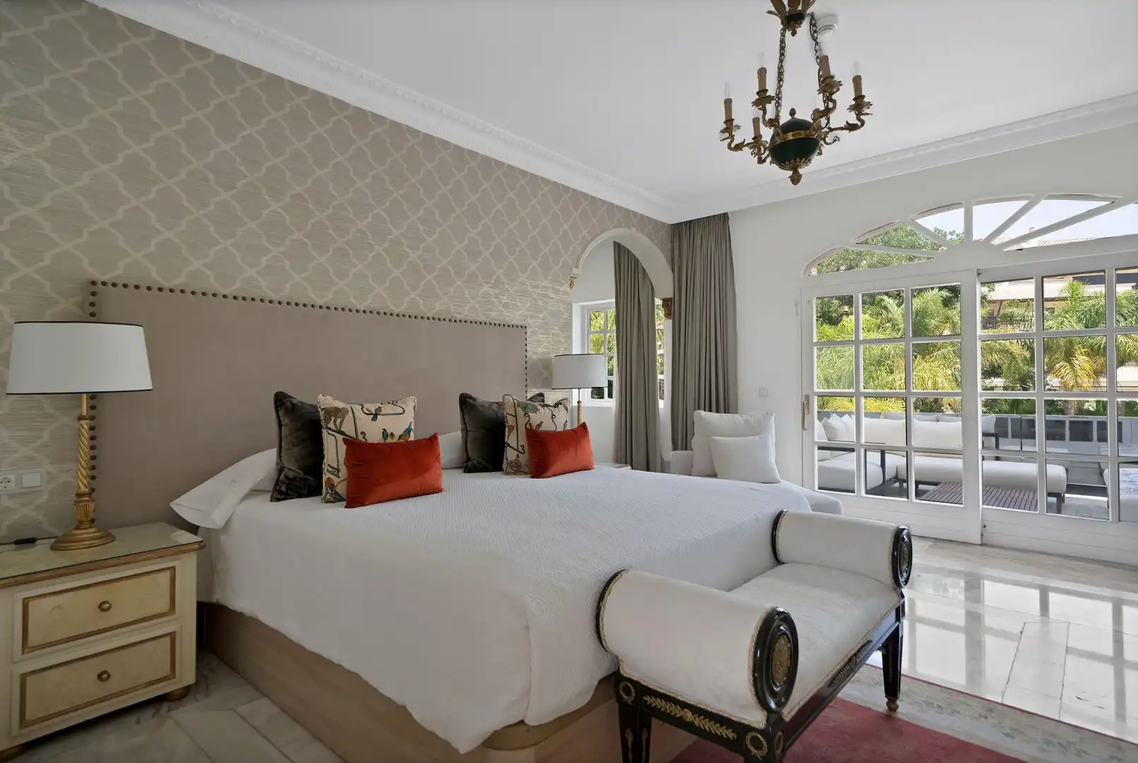 Schlafzimmer von Haus oder Chalet zur Miete in Marbella mit Heizung, Privatgarten und Terrasse