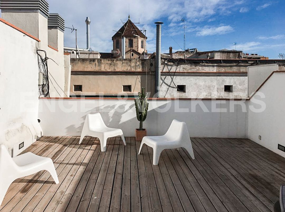 Terrace of Attic to rent in  Barcelona Capital  with Air Conditioner, Heating and Terrace