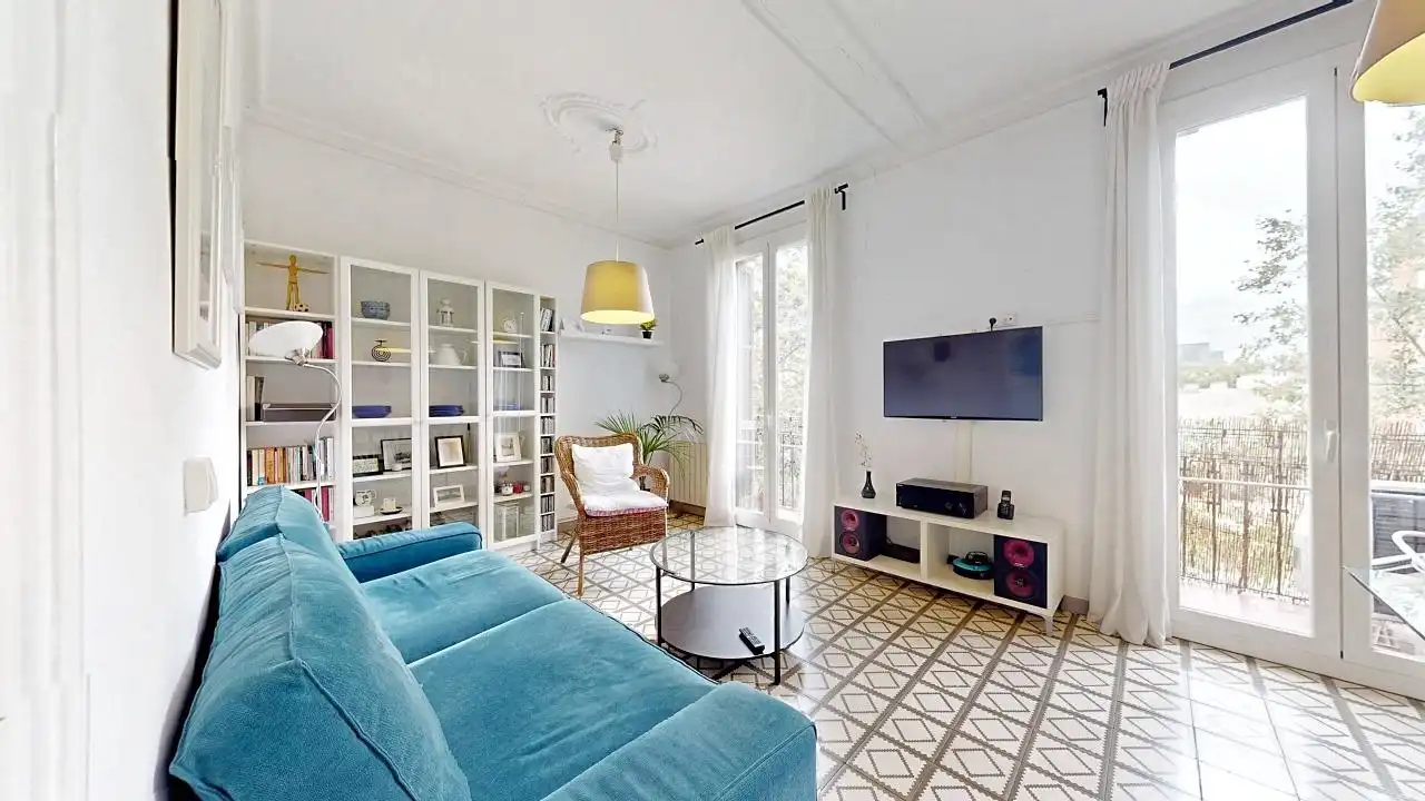 Sala d'estar de Pis en venda en Barcelona amb Aire condicionat, Calefacció i Balcó