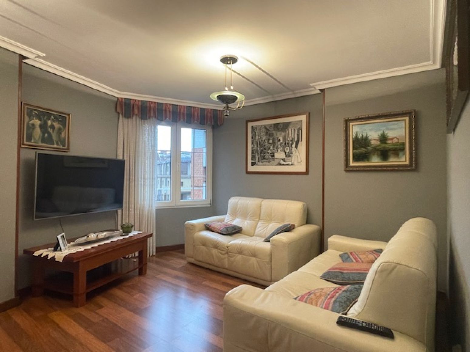 Living room of Flat for sale in Gijón   with Heating, Terrace and Storage room