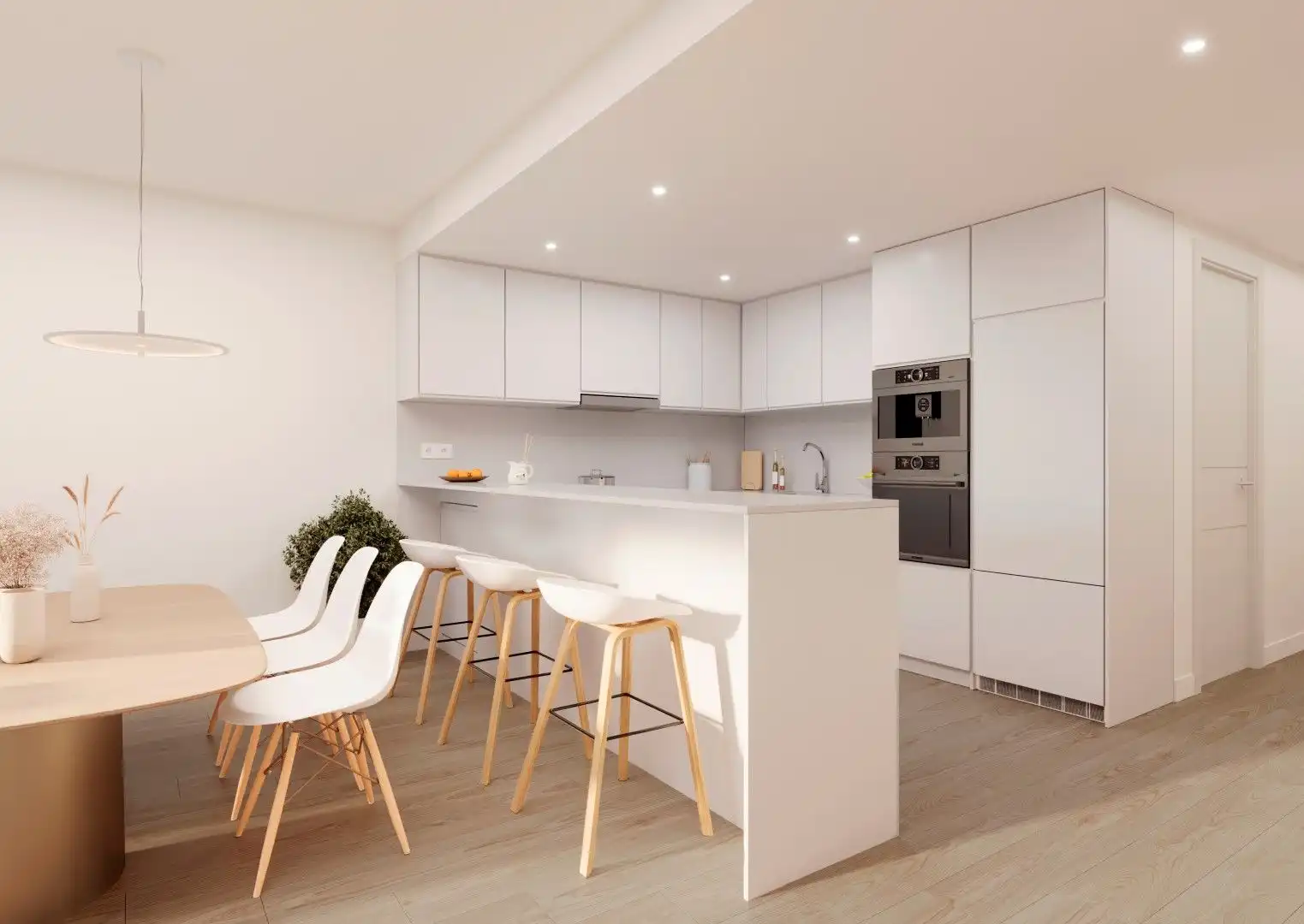 Cocina de Apartamento en venta en Cartagena con Aire acondicionado, Calefacción y Jardín privado