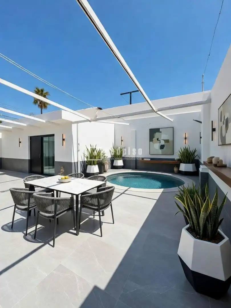 Terraza de Casa o chalet en venta en Mairena del Aljarafe con Aire acondicionado, Trastero y Alarma
