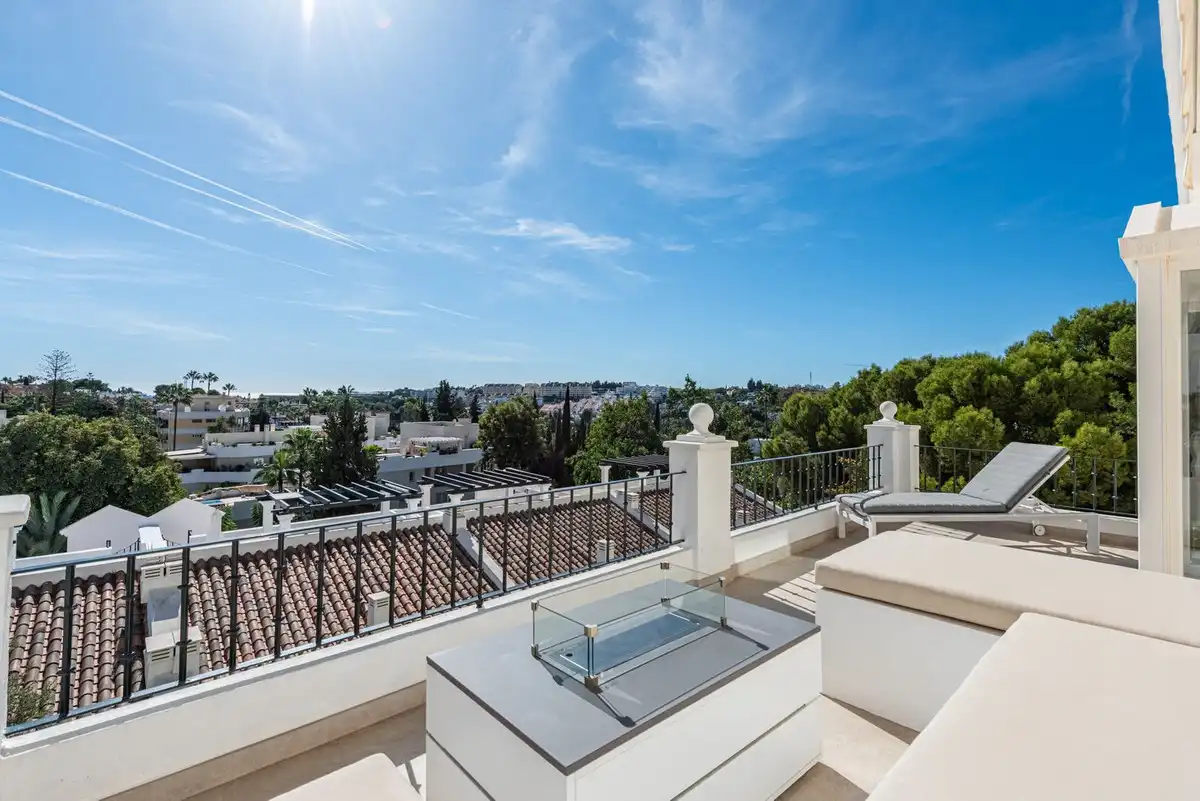 Terrace of Detached homes for sale in Marbella  with Air Conditioner, Terrace and Community pool