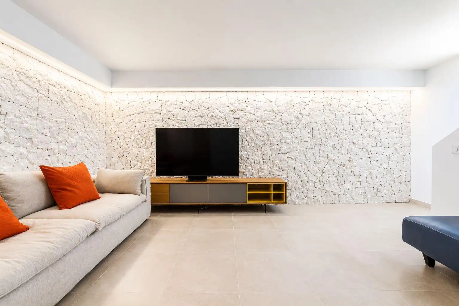 Sala d'estar de Casa o xalet de lloguer en Santa Pola amb Aire condicionat, Calefacció i Jardí privat