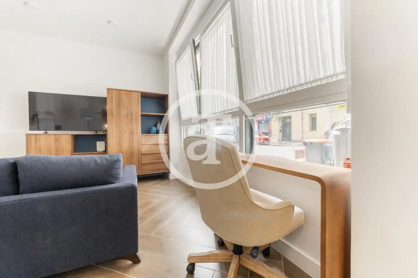 Wohnzimmer von Wohnung zur Miete in Madrid mit Klimaanlage, Heizung und Möbliert