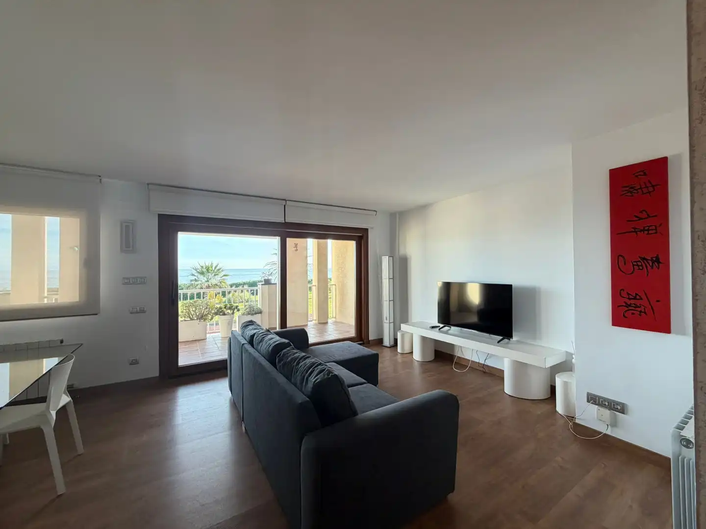 Wohnzimmer von Wohnung zur Miete in Gavà mit Heizung, Parkett und Terrasse