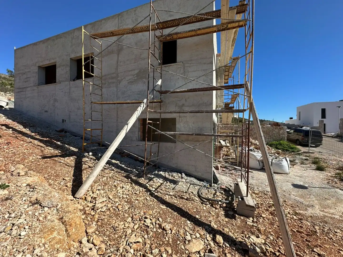 Vista exterior de Casa o xalet en venda en Benitachell / El Poble Nou de Benitatxell amb Aire condicionat, Calefacció i Terrassa