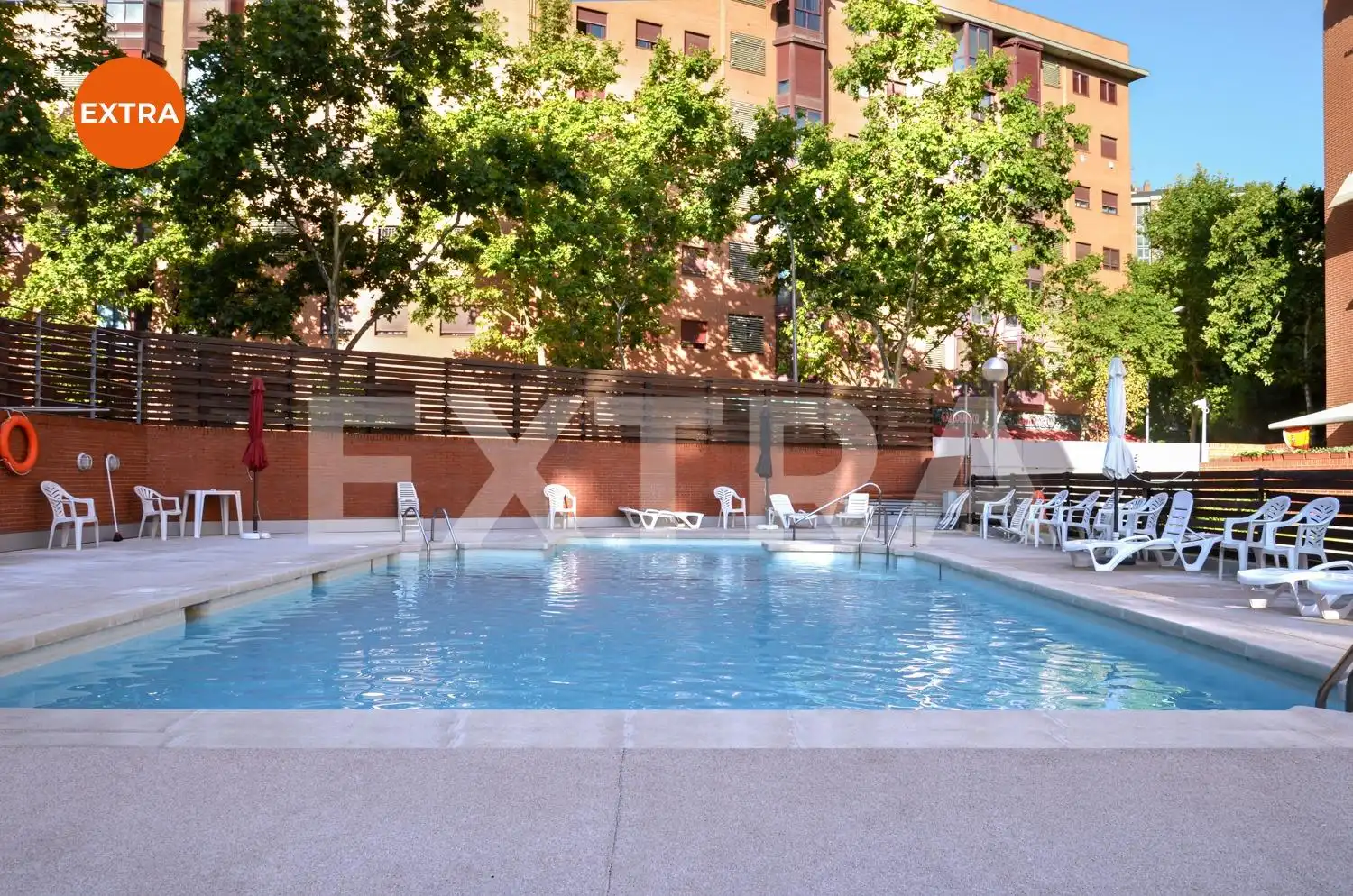 Swimming pool of Flat for sale in Madrid  with Air Conditioner, Heating and Private garden