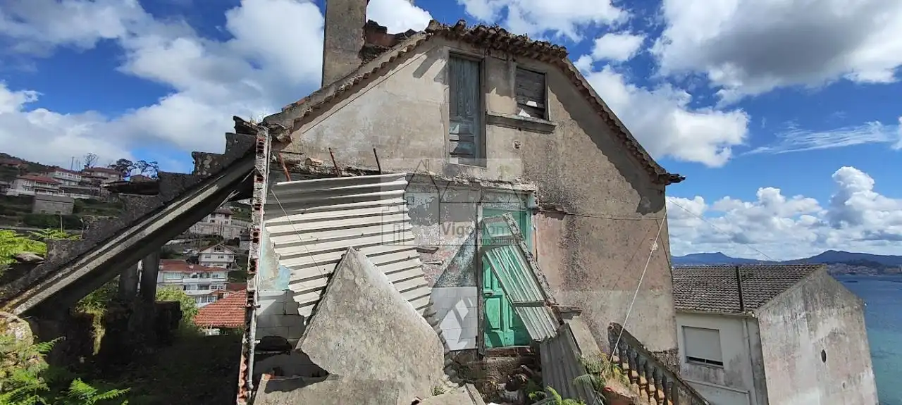 Exterior view of Houses for sale in Moaña  with Private garden