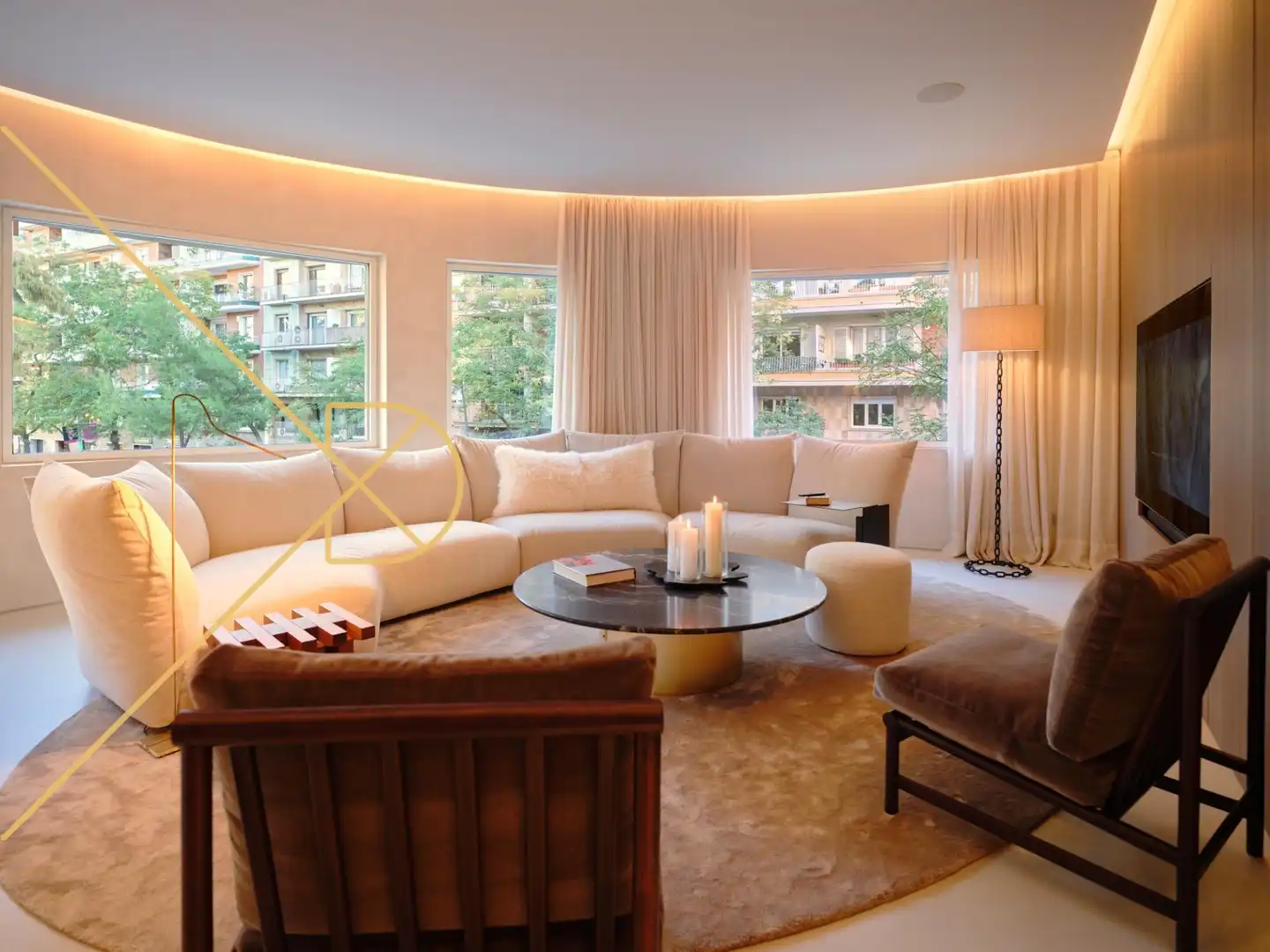 Sala de estar de Piso en venta en  Barcelona Capital con Aire acondicionado, Calefacción y Amueblado