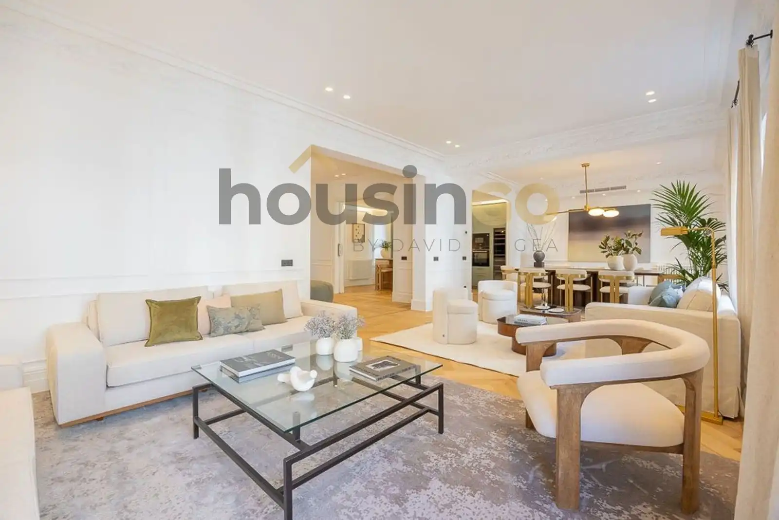 Living room of Flat for sale in Madrid  with Air Conditioner, Heating and Parquet flooring