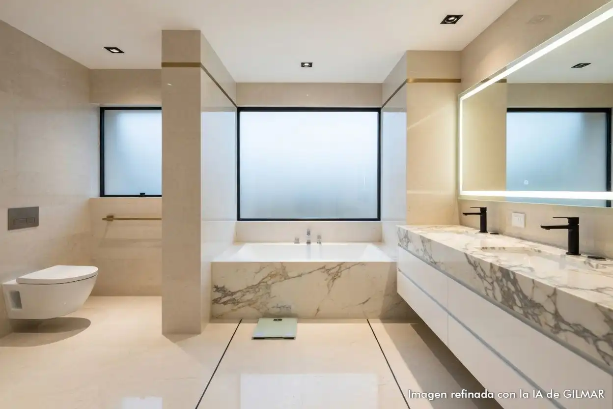 Badezimmer von Dachboden zum Verkauf in Marbella mit Klimaanlage, Heizung und Terrasse