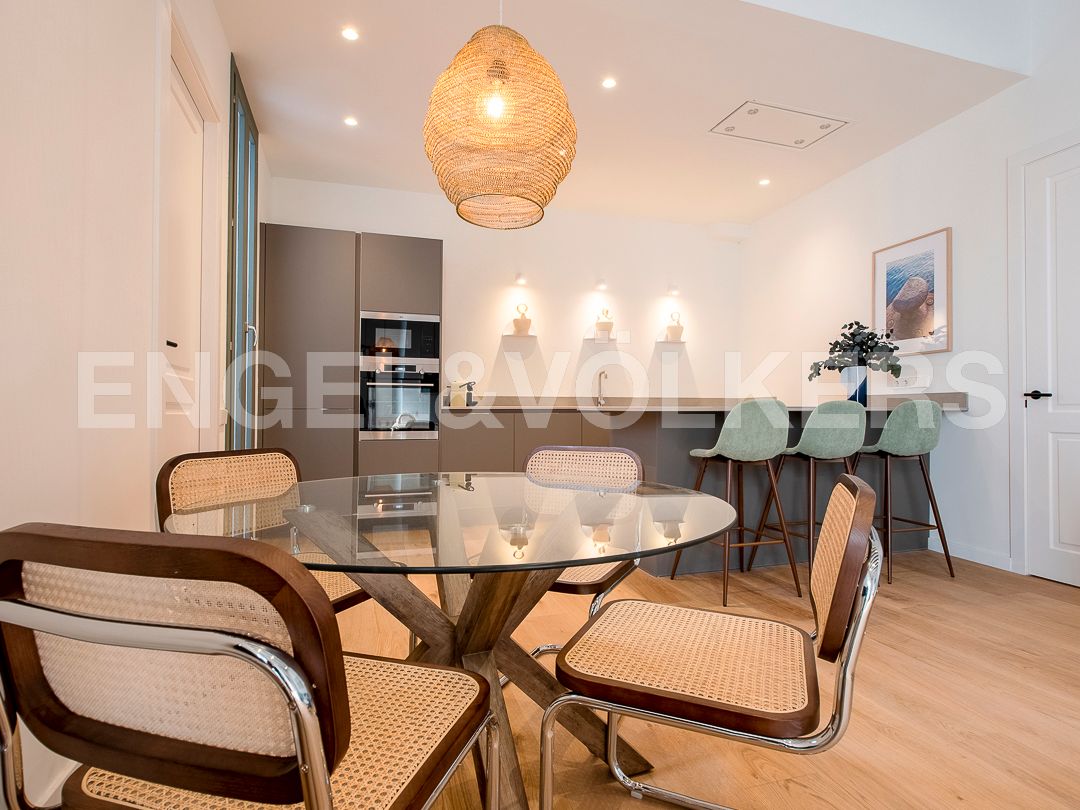 Dining room of Apartment to rent in  Barcelona Capital  with Air Conditioner, Heating and Furnished
