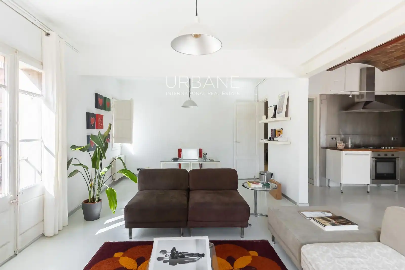 Sala de estar de Ático en venta en Barcelona con Calefacción, Terraza y Amueblado