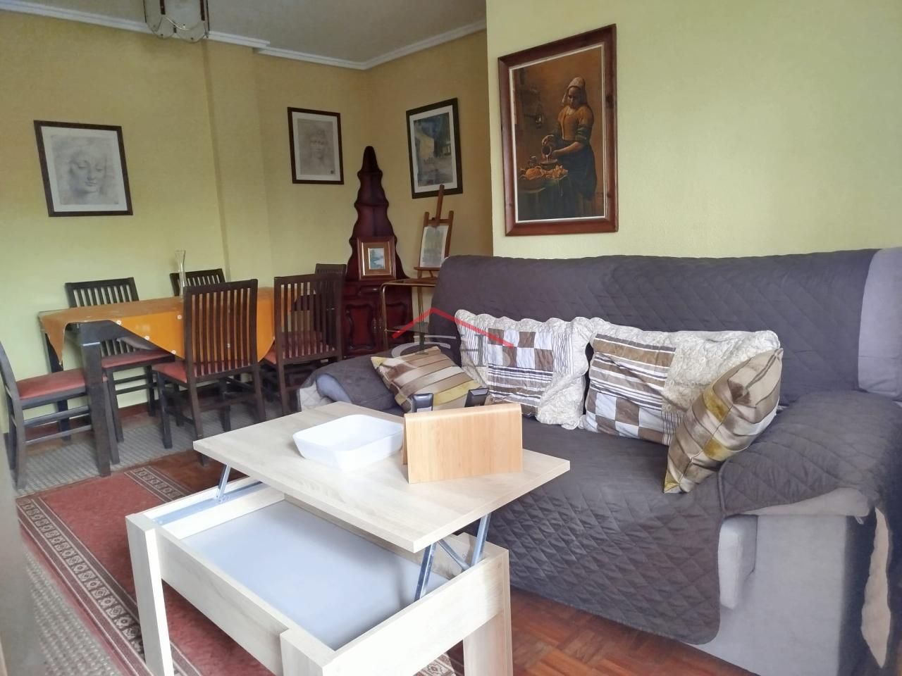 Wohnzimmer von Wohnungen zum verkauf in Mansilla de las Mulas mit Heizung, Parkett und Terrasse